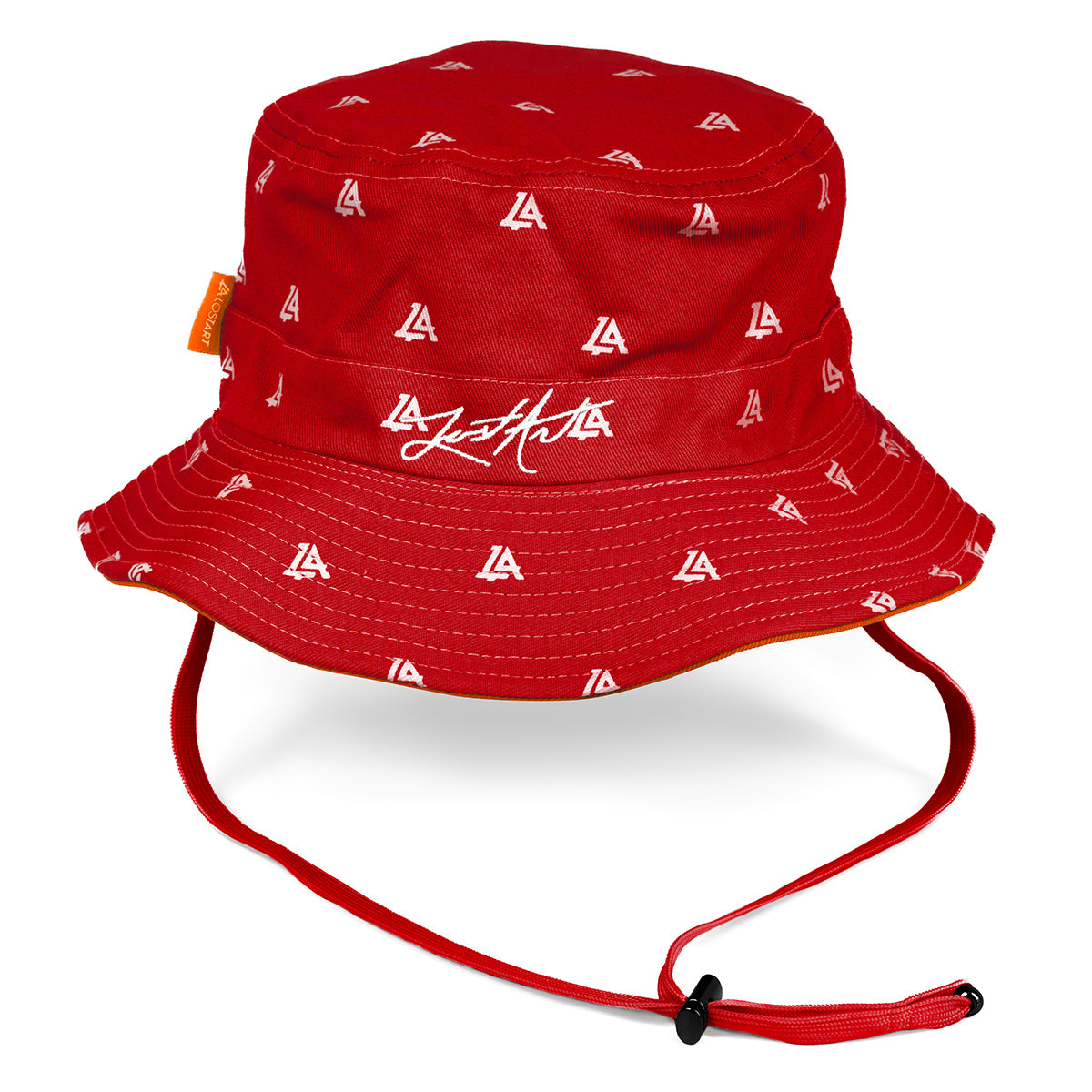 Lost Art Canada - red orange coloured bucket hat front view