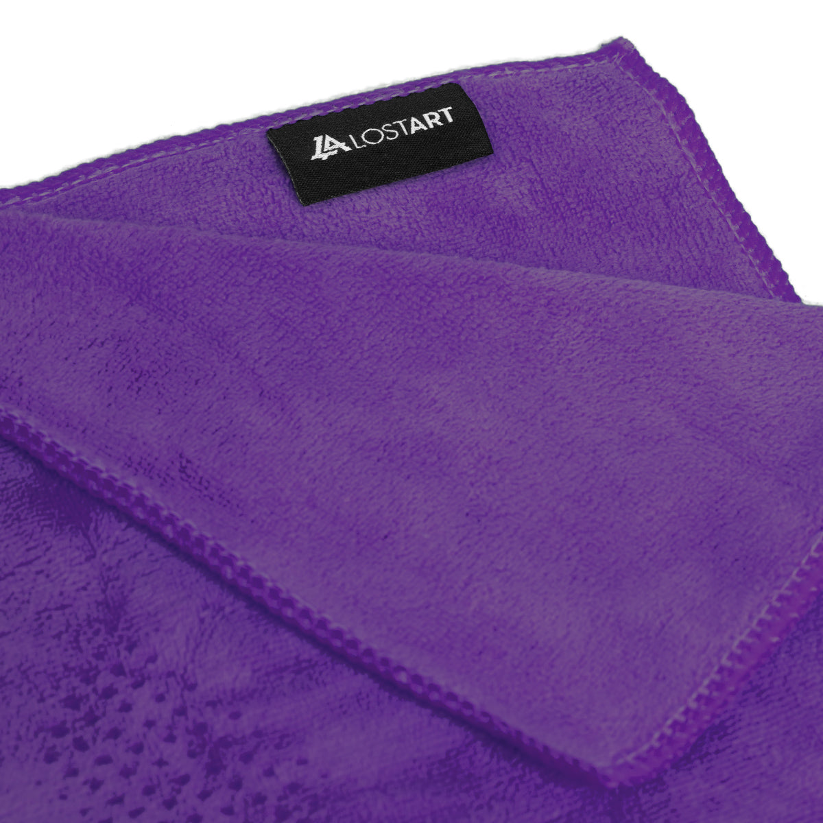 Lost Art Canada - purple rink rag hand towel folded view