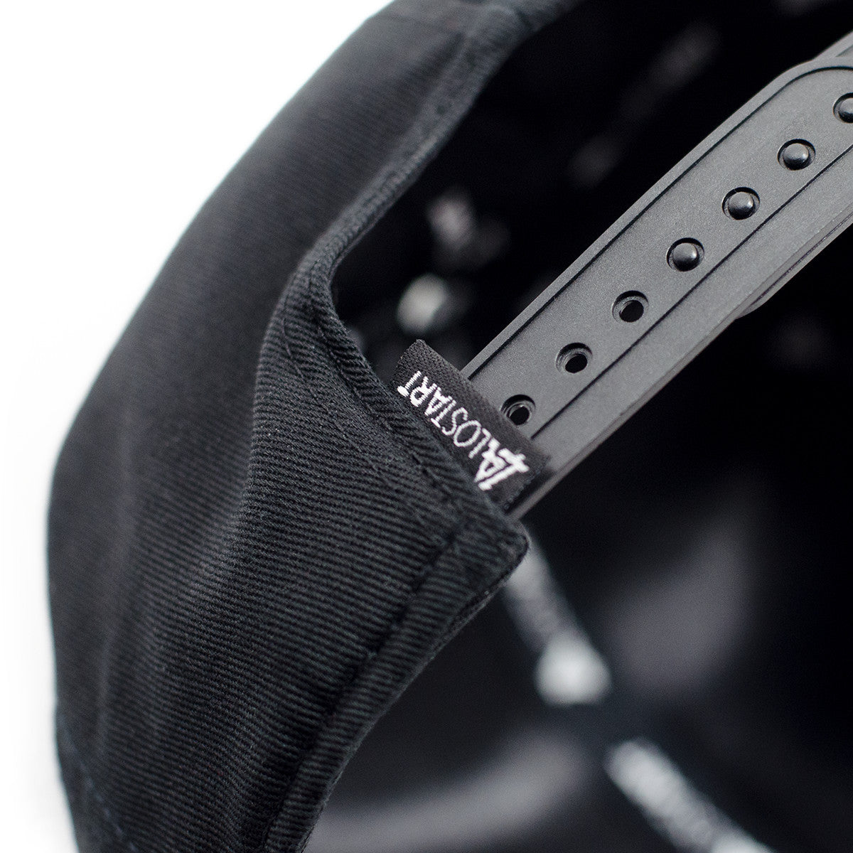 Lost Art Canada - blue logo black snapback hat back view