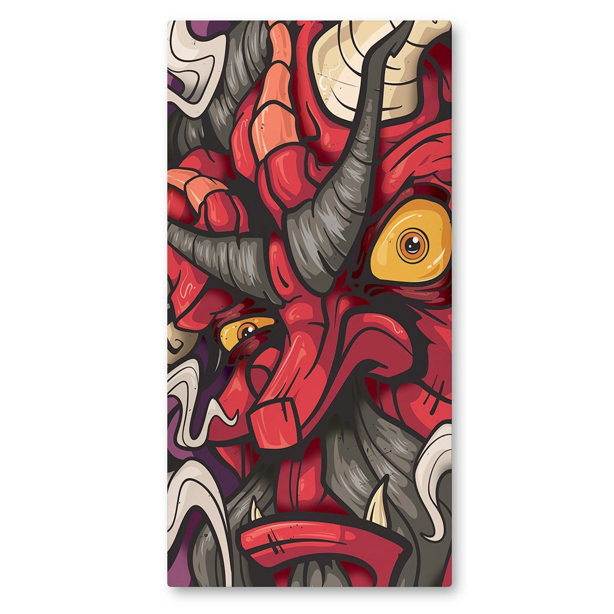Lost Art Canada - red fire god canvas print front view