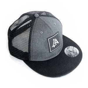 Lost Art Canada - grey and black patch snapback hat front view
