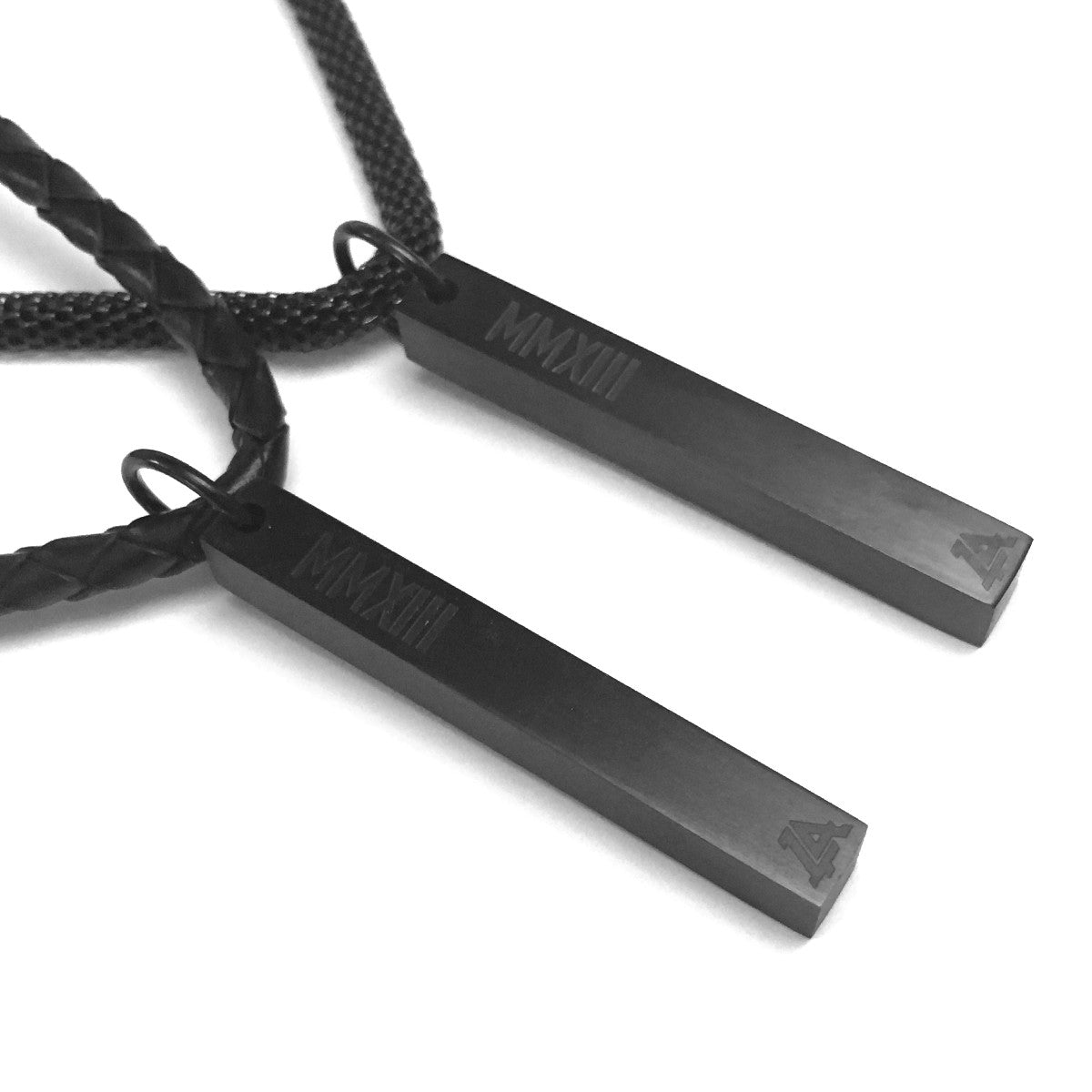 Lost Art Canada - black steel jewellery krane necklace both options
