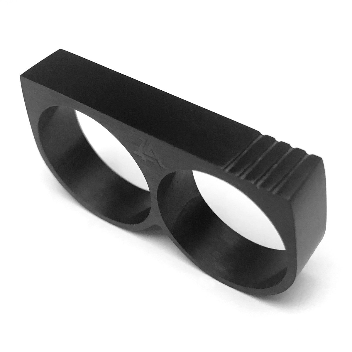 Lost Art Canada - black steel jewellery rook ring top view