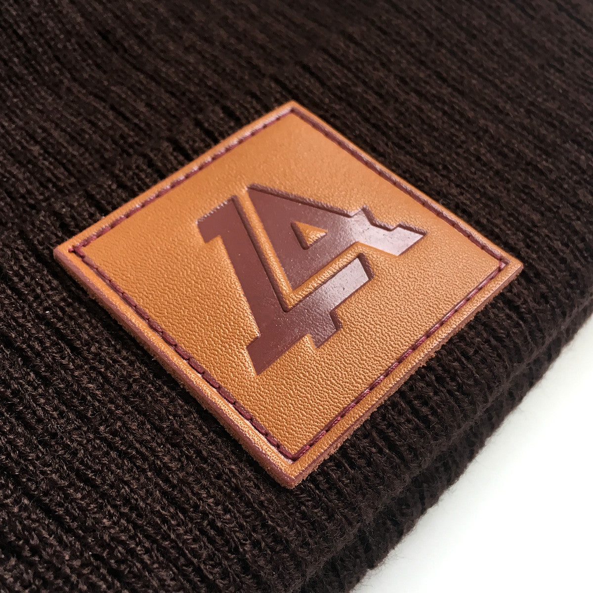 Lost Art Canada - brown sidekick winter toque close up view