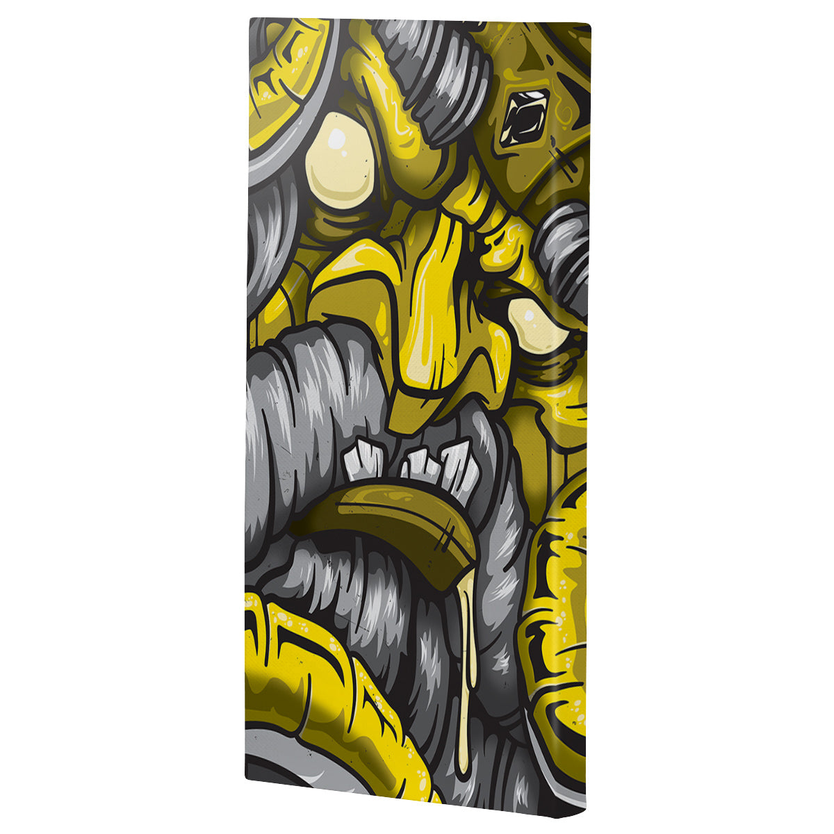 Lost Art Canada - yellow water god canvas print angle view