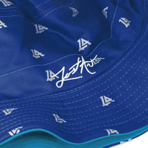 Lost Art Canada - blue coloured bucket hat inside close up