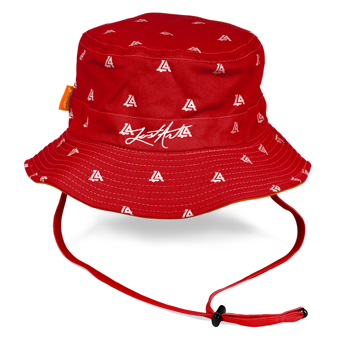 Lost Art Canada - red orange coloured bucket hat front view