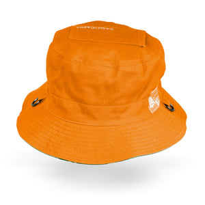Lost Art Canada - green orange coloured bucket hat inside back view