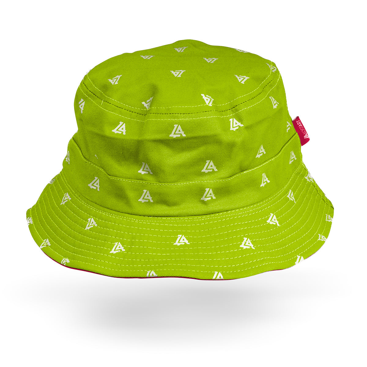 Lost Art Canada - green pink coloured bucket hat back view