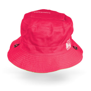 Lost Art Canada - green pink coloured bucket hat inside back view