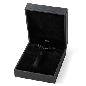 Lost Art Canada - black steel jewellery metal krane necklace in box