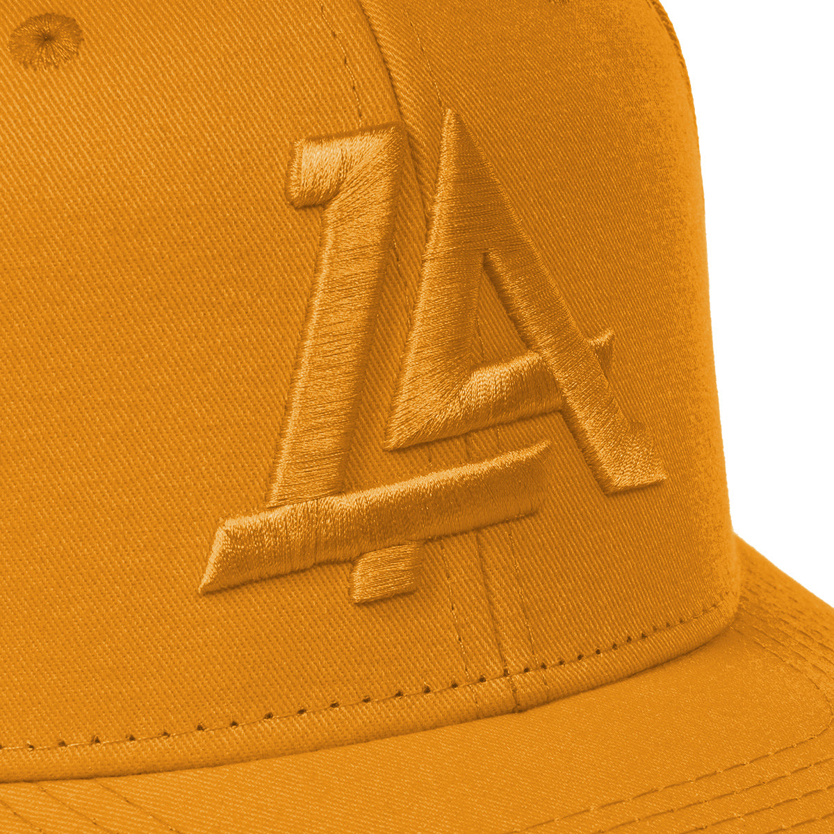Lost Art Canada - honey outfielder baseball snapback hat close up