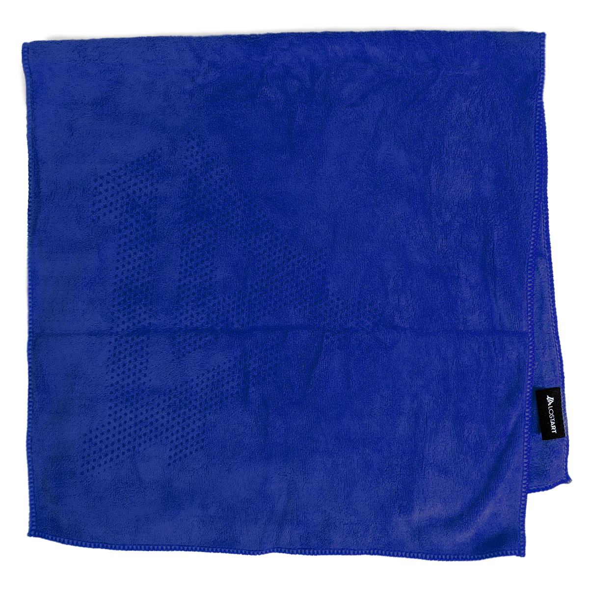 Lost Art Canada - blue rink rag hand towel top view