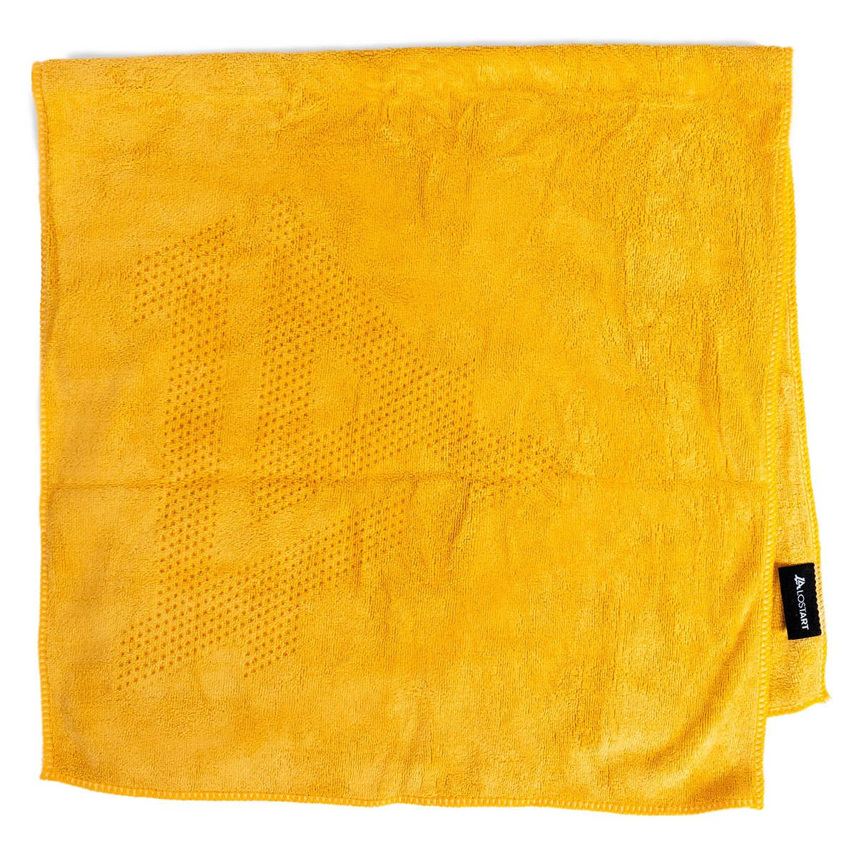 Lost Art Canada - yellow rink rag hand towel top view