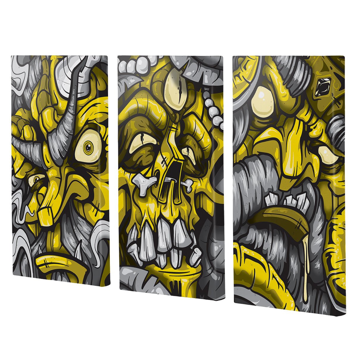 Lost Art Canada - yellow god series canvas print angle view