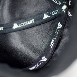 Lost Art Canada - black logo black snapback hat inside view