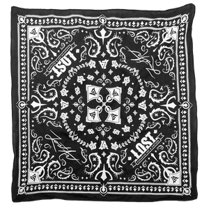 Lost Art Canada - custom black bandana front view