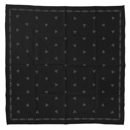 Lost Art Canada - black coloured bandana top view