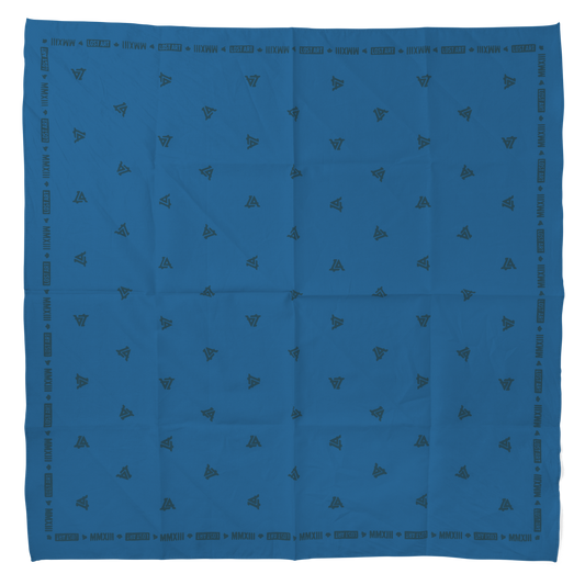 Lost Art Canada - blue coloured bandana top view