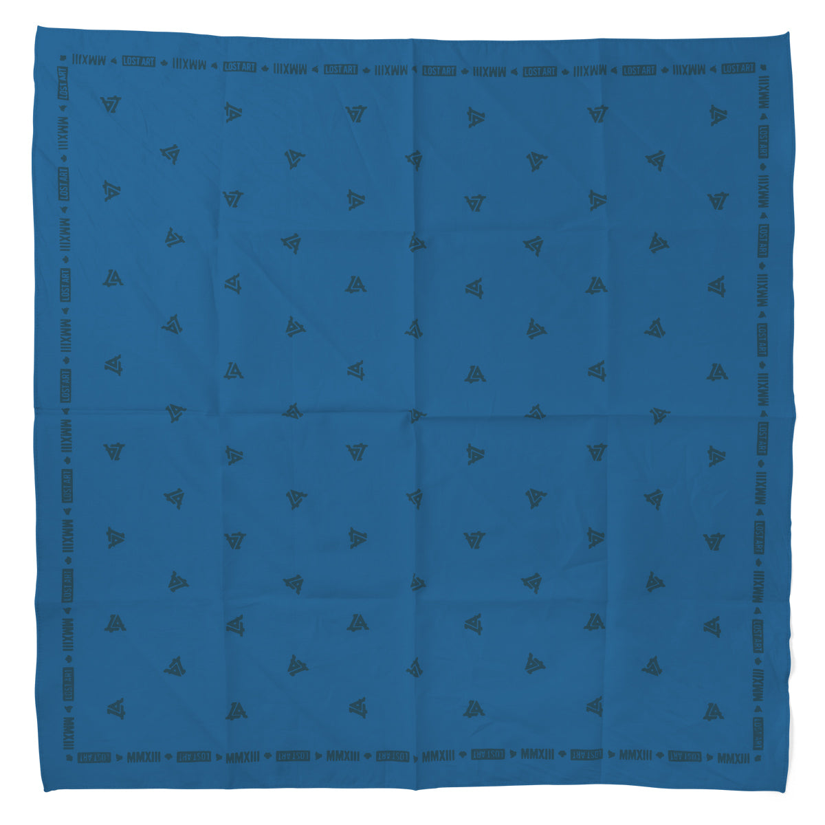 Lost Art Canada - blue coloured bandana top view
