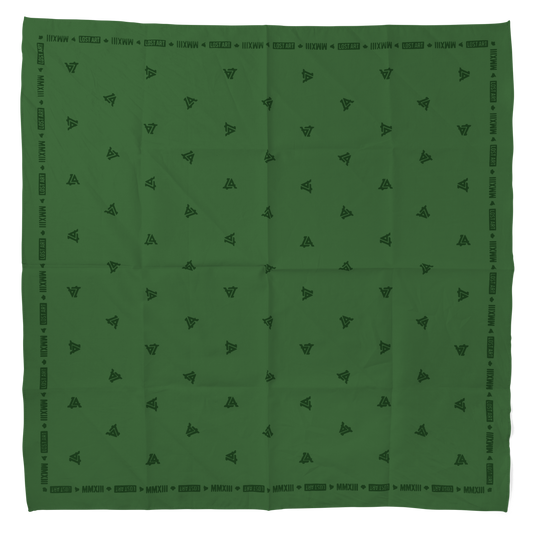 Lost Art Canada - green coloured bandana top view