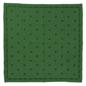 Lost Art Canada - green coloured bandana top view