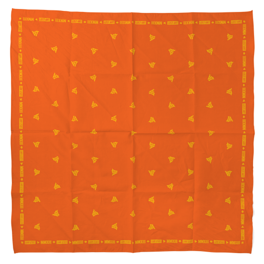 Lost Art Canada - orange yellow coloured bandana top view