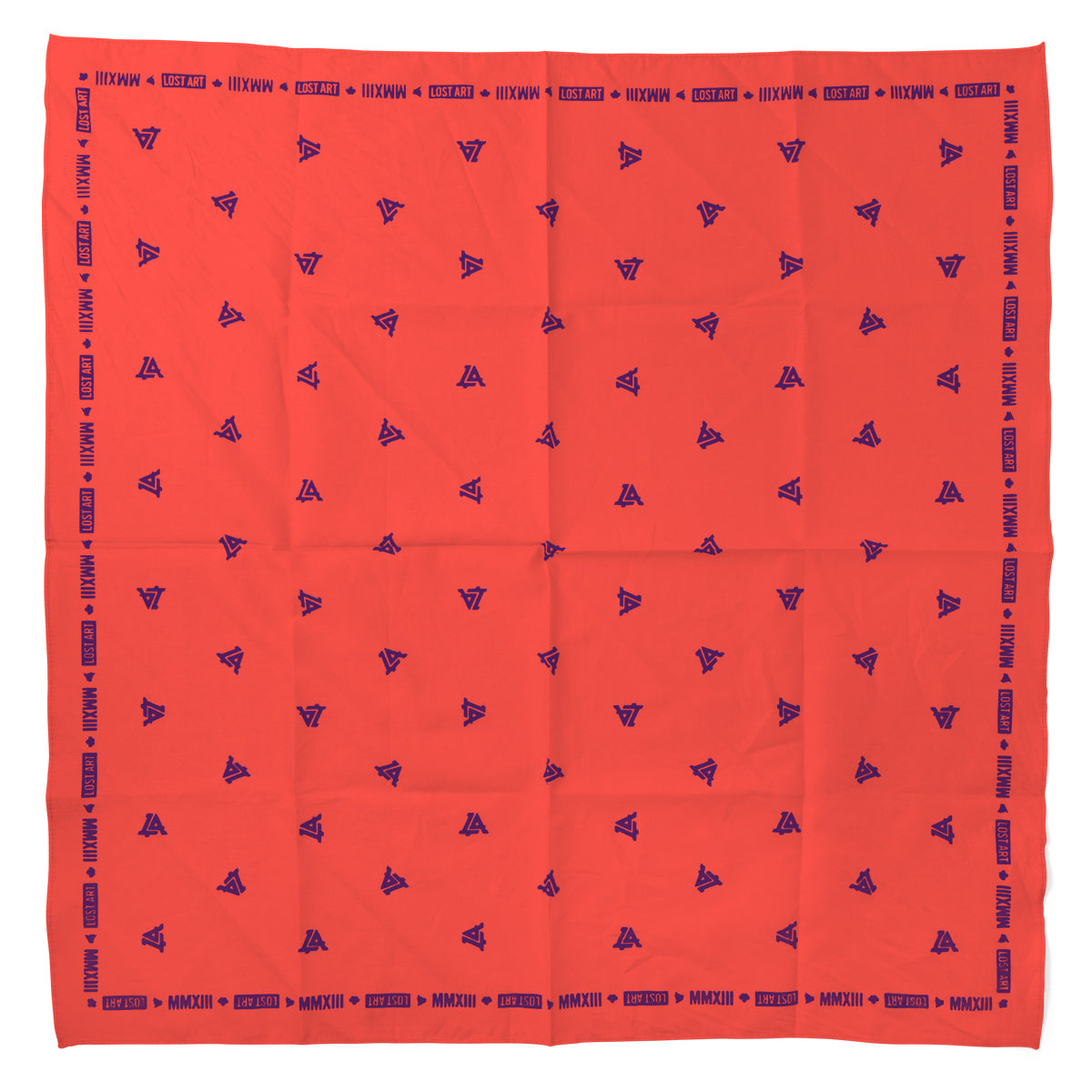 Lost Art Canada - pink purple coloured bandana top view