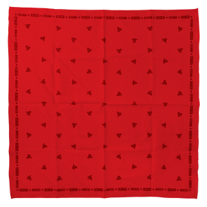 Lost Art Canada - red coloured bandana top view