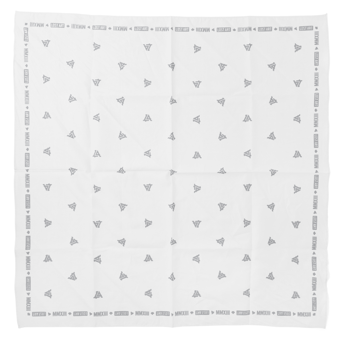 Lost Art Canada - white coloured bandana top view