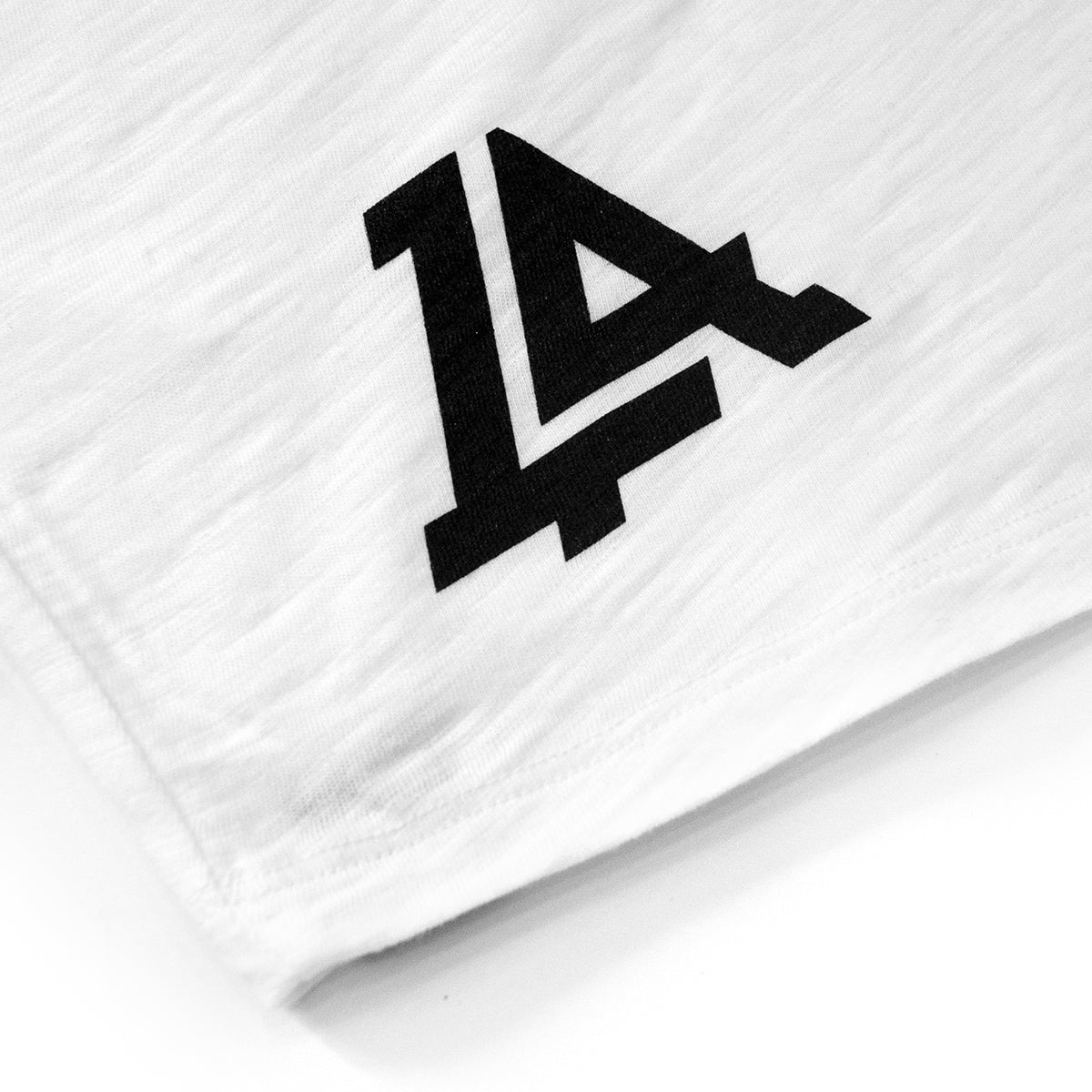 Lost Art Canada - black and white LOST monogram baseball tee back logo view