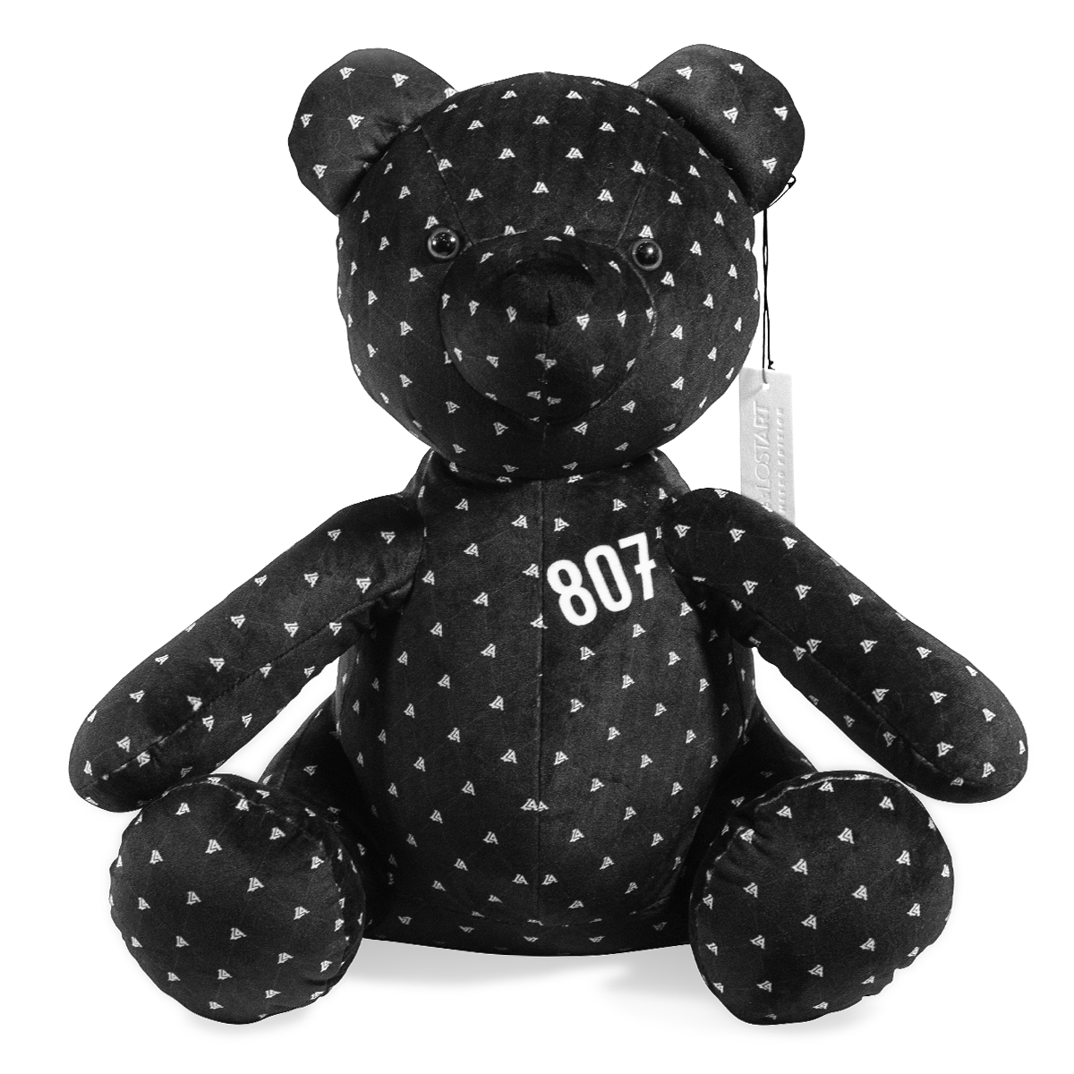 Lost Art Canada - black white patterned teddy bear front view