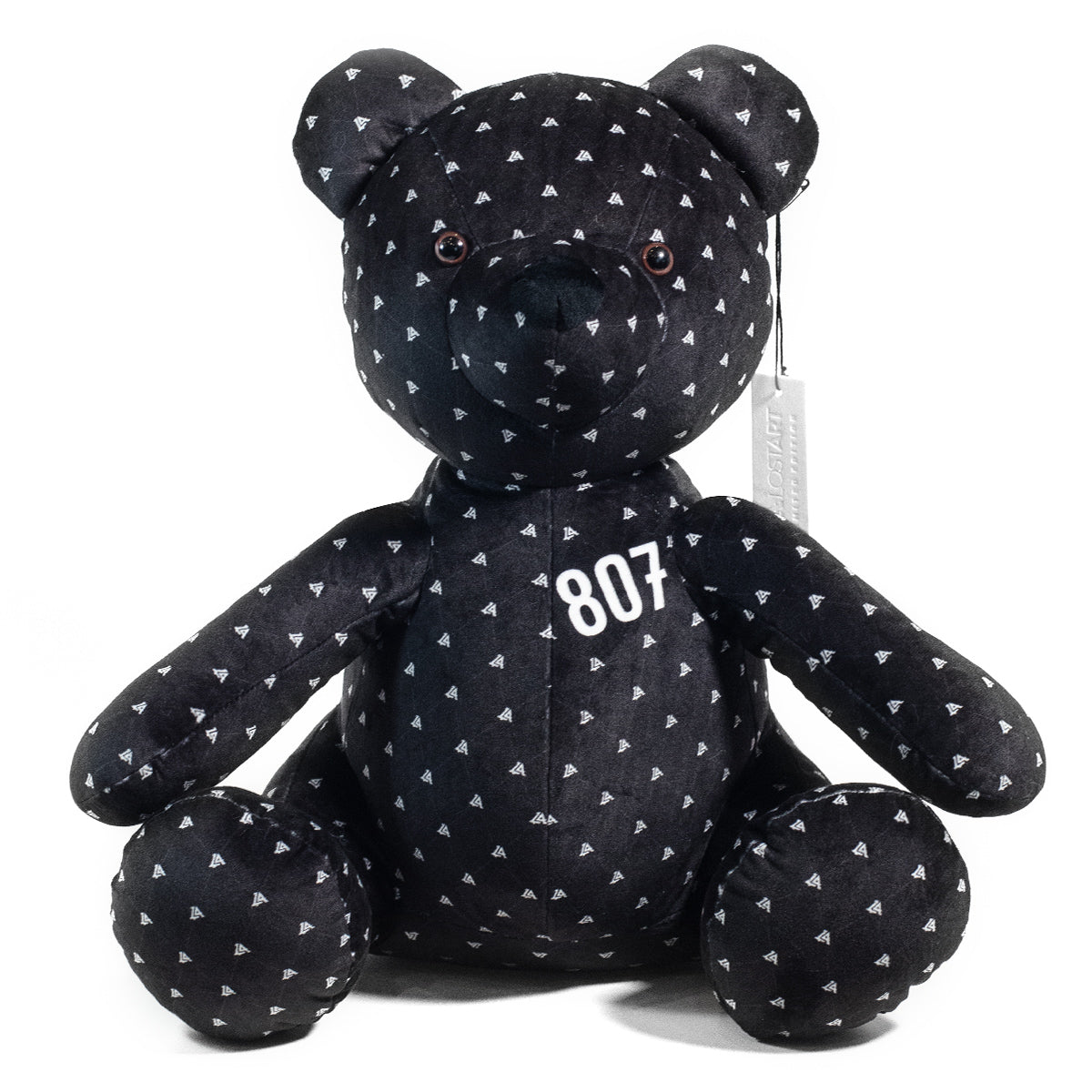 Lost Art Canada - black white patterned teddy bear front view