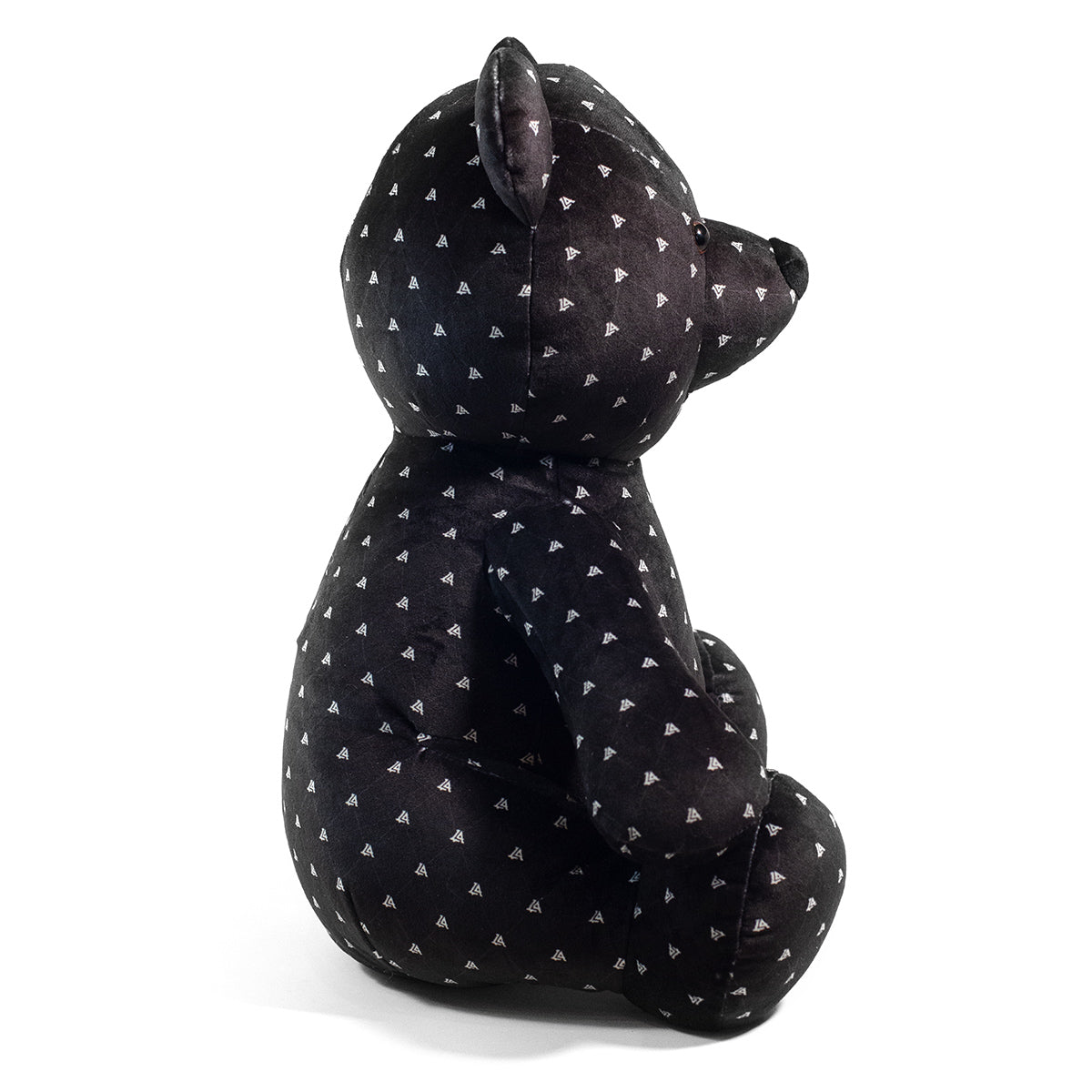 Lost Art Canada - black white patterned teddy bear right side view