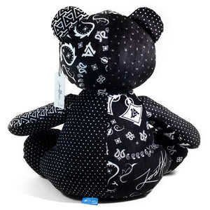 Lost Art Canada - black white patterned teddy bear back view