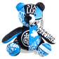 Lost Art Canada - black white blue patterned teddy bear front view