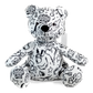 Lost Art Canada - white black patterned teddy bear front view