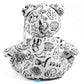 Lost Art Canada - white black patterned teddy bear back view