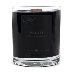 Lost Art Canada - black tobacco scented candle front view
