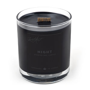 Lost Art Canada - black tobacco scented candle angle view