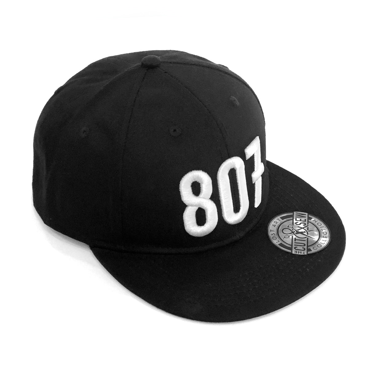 Lost Art Canada - white 807 black snapback hat front view