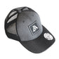Lost Art Canada - grey and black patch curved snapback hat front view