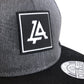 Lost Art Canada - grey and black patch snapback hat close up