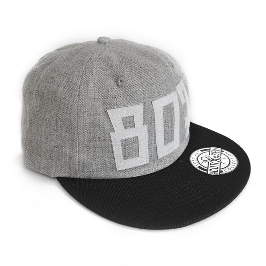 Lost Art Canada - white 807 grey wool mix snapback hat front view