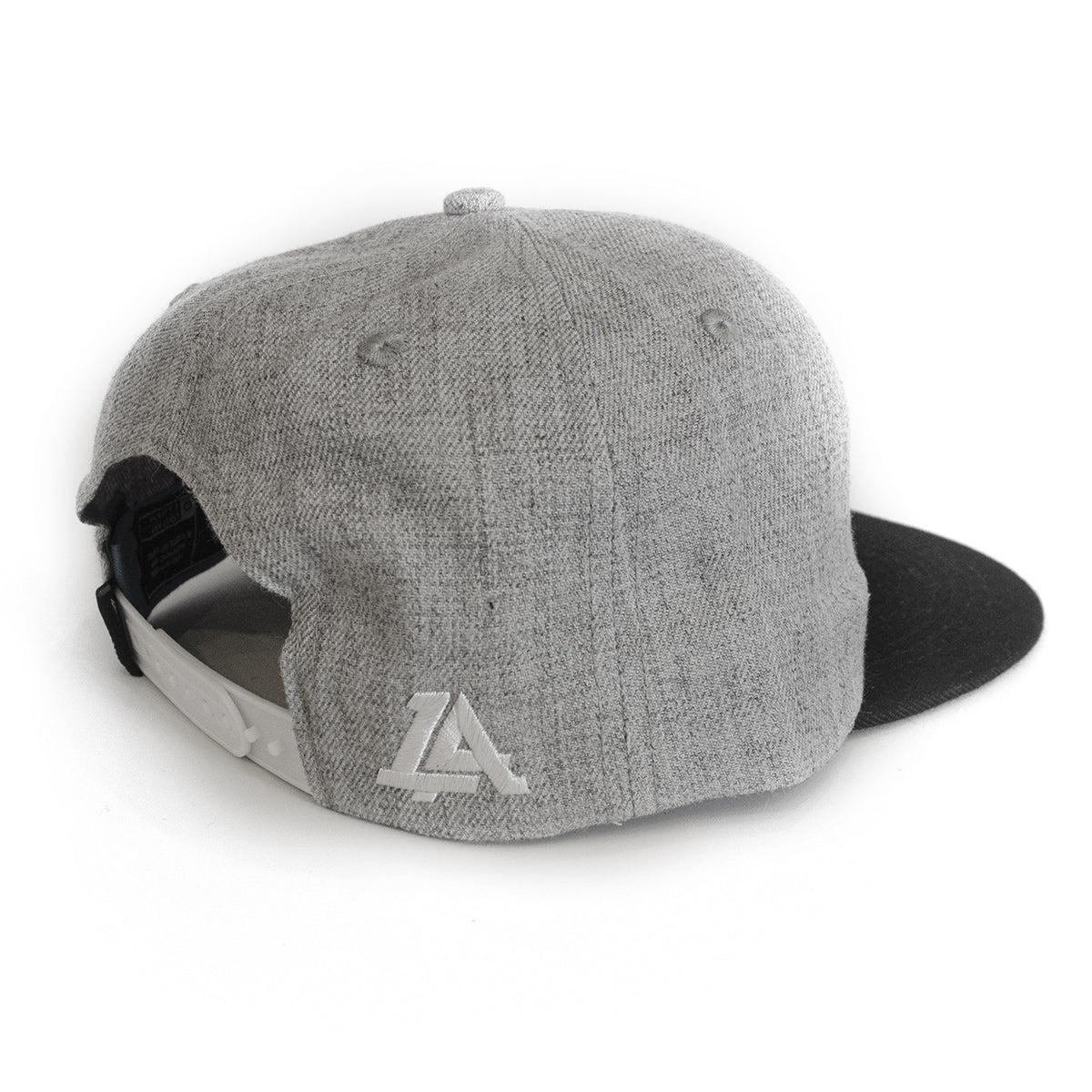 Lost Art Canada - white 807 grey wool mix snapback hat back view