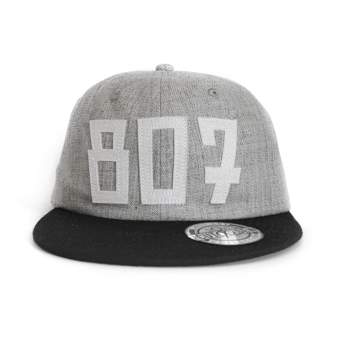 Lost Art Canada - white 807 grey wool mix snapback hat front view