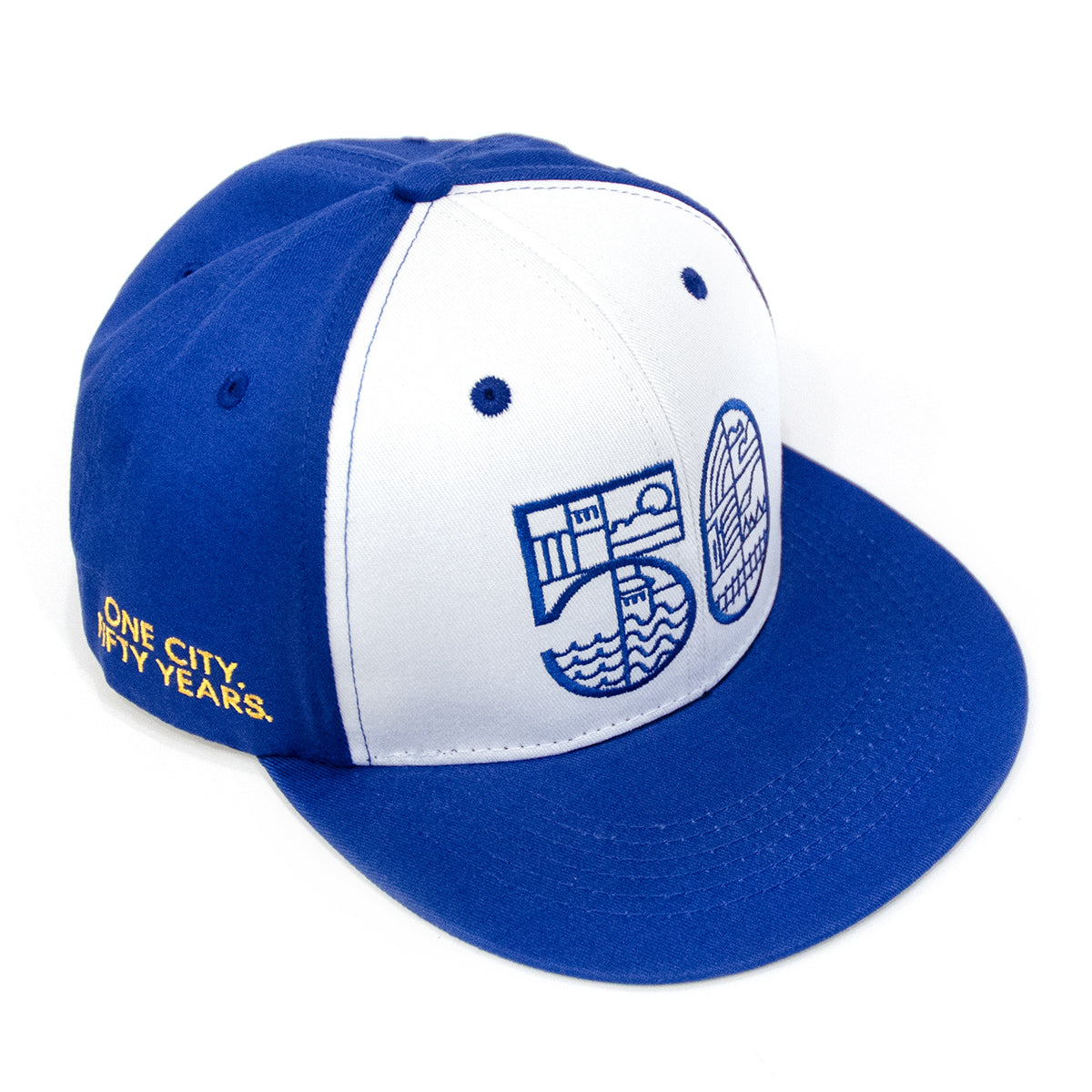 Lost Art Canada - blue one city snapback hat front view