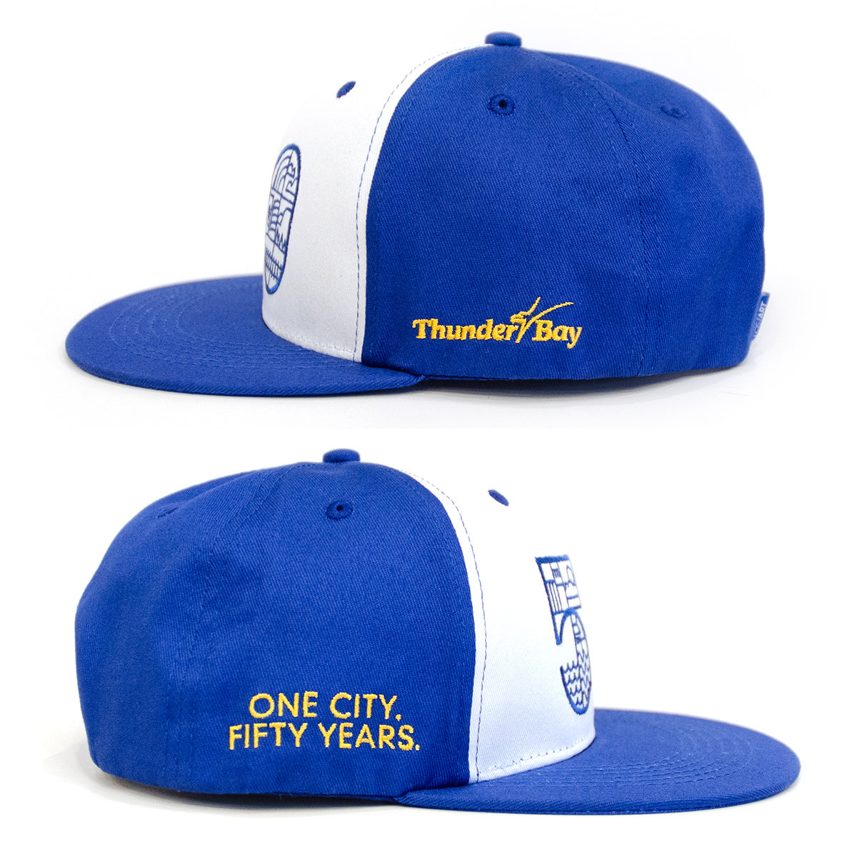 Lost Art Canada - blue one city snapback hat side view