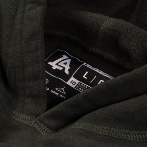 Lost Art Canada - green 807 hoodie sweatshirt inside tag view