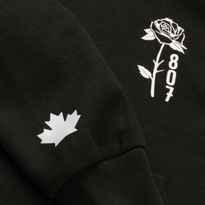Lost Art Canada - green 807 hoodie sweatshirt sleeve graphic view